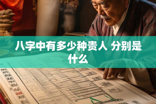 八字中有多少种贵人 分别是什么 八字中有多少种贵人 分别是什么