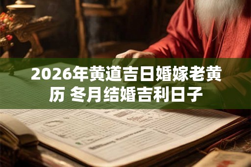 2026年黄道吉日婚嫁老黄历 冬月结婚吉利日子