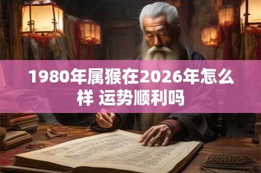 1980年属猴在2026年怎么样 运势顺利吗