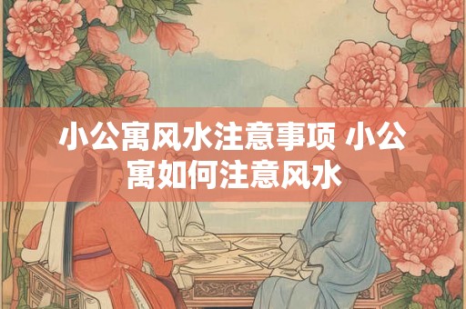 小公寓风水注意事项 小公寓如何注意风水