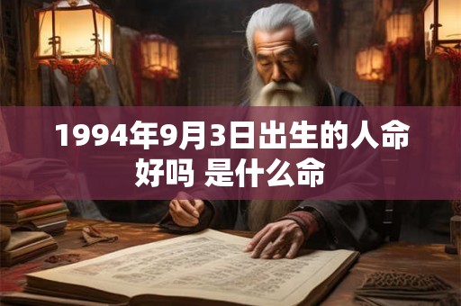 1994年9月3日出生的人命好吗 是什么命 1994年9月3日出生的人命好吗 是什么命