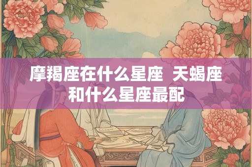 摩羯座在什么星座  天蝎座和什么星座最配