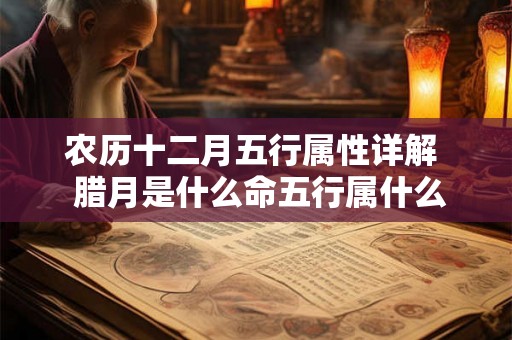 农历十二月五行属性详解  腊月是什么命五行属什么