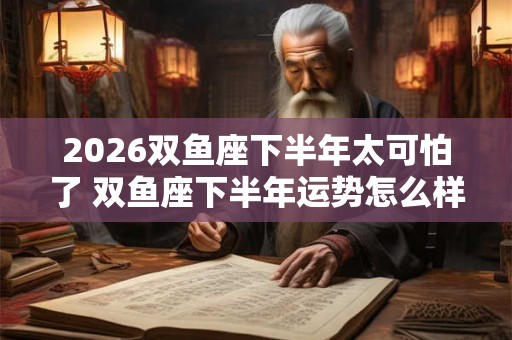 2026双鱼座下半年太可怕了 双鱼座下半年运势怎么样
