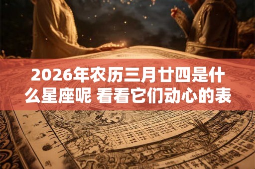 2026年农历三月廿四是什么星座呢 看看它们动心的表现。 2026年农历三月廿四是什么星座呢 看看它们动心的表现。