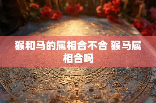 猴和马的属相合不合 猴马属相合吗