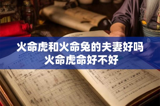 火命虎和火命兔的夫妻好吗 火命虎命好不好
