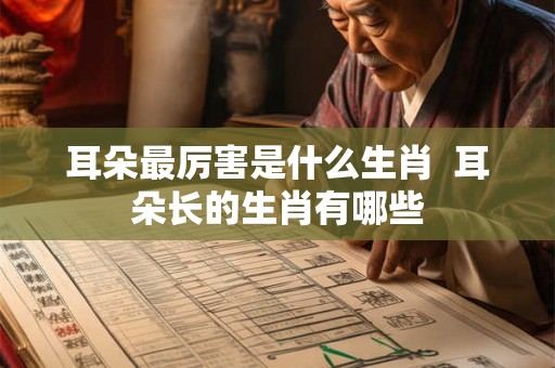 耳朵最厉害是什么生肖  耳朵长的生肖有哪些
