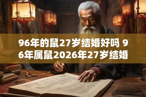 96年的鼠27岁结婚好吗 96年属鼠2026年27岁结婚如何