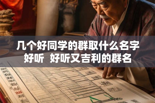 几个好同学的群取什么名字好听 好听又吉利的群名 几个好同学的群取什么名字好听 好听又吉利的群名