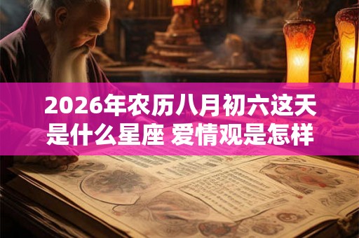 2026年农历八月初六这天是什么星座 爱情观是怎样的