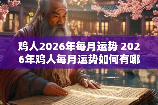 鸡人2026年每月运势 2026年鸡人每月运势如何有哪些值得注意的事项 鸡人2026年每月运势 2026年鸡人每月运势如何有哪些值得注意的事项