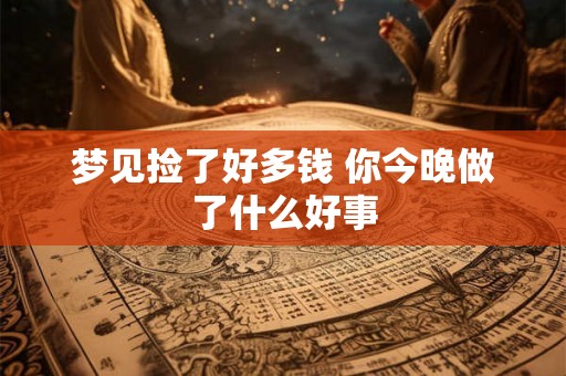 梦见捡了好多钱 你今晚做了什么好事