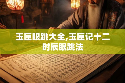 玉匣眼跳大全,玉匣记十二时辰眼跳法