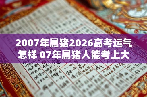 2007年属猪2026高考运气怎样 07年属猪人能考上大学吗