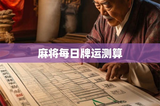 麻将每日牌运测算