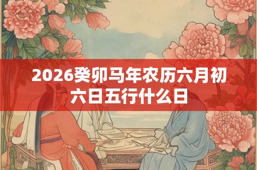 2026癸卯马年农历六月初六日五行什么日