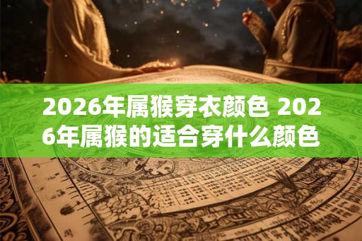 2026年属猴穿衣颜色 2026年属猴的适合穿什么颜色衣服