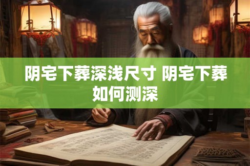 阴宅下葬深浅尺寸 阴宅下葬如何测深