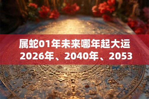 属蛇01年未来哪年起大运 2026年、2040年、2053年 属蛇01年未来哪年起大运 2026年、2040年、2053年