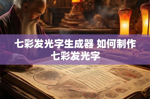 七彩发光字生成器 如何制作七彩发光字 七彩发光字生成器 如何制作七彩发光字