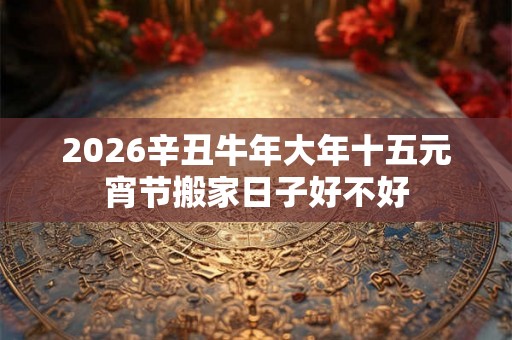 2026辛丑牛年大年十五元宵节搬家日子好不好