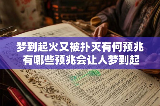 梦到起火又被扑灭有何预兆 有哪些预兆会让人梦到起火被扑灭