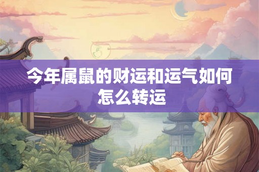 今年属鼠的财运和运气如何 怎么转运