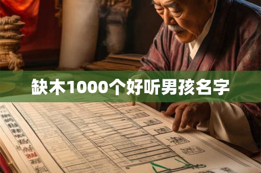 缺木1000个好听男孩名字 缺木1000个好听男孩名字