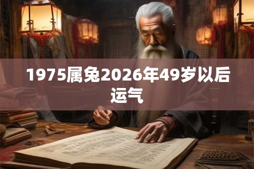 1975属兔2026年49岁以后运气