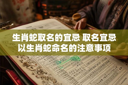 生肖蛇取名的宜忌 取名宜忌以生肖蛇命名的注意事项