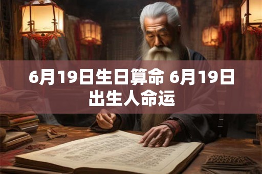 6月19日生日算命 6月19日出生人命运