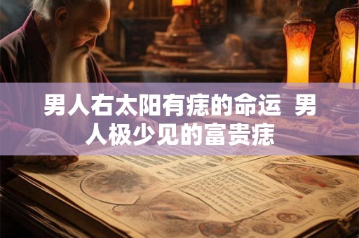 男人右太阳有痣的命运  男人极少见的富贵痣