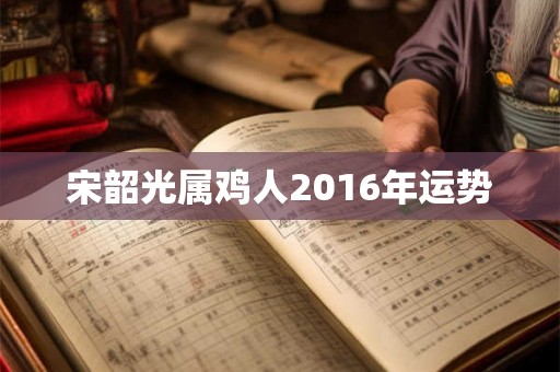 宋韶光属鸡人2016年运势