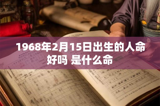 1968年2月15日出生的人命好吗 是什么命