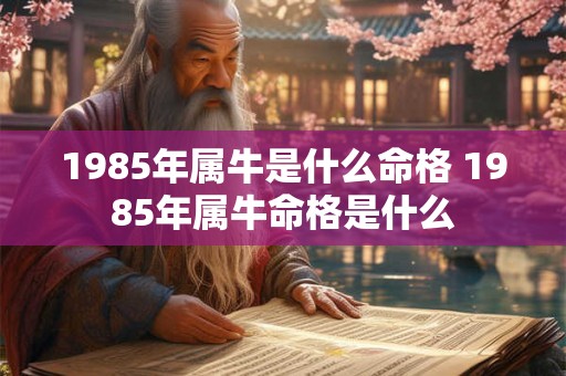 1985年属牛是什么命格 1985年属牛命格是什么