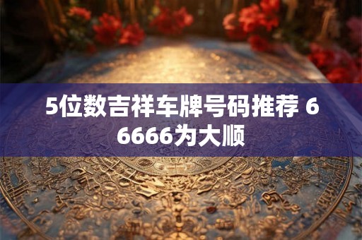 5位数吉祥车牌号码推荐 66666为大顺