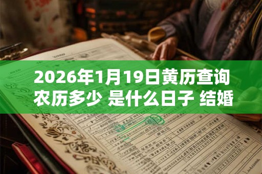 2026年1月19日黄历查询 农历多少 是什么日子 结婚吉时