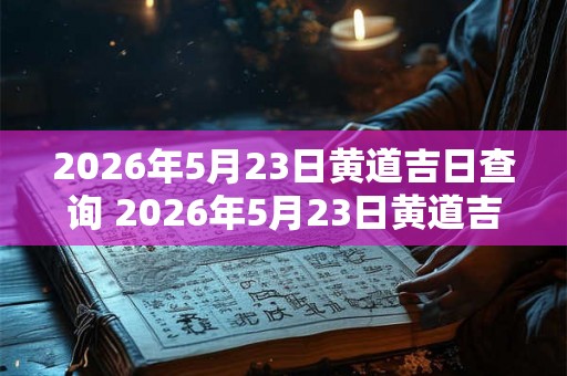 2026年5月23日黄道吉日查询 2026年5月23日黄道吉日 2026年5月23日黄道吉日查询 2026年5月23日黄道吉日