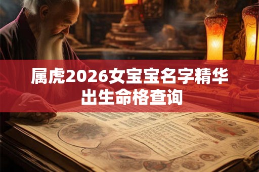 属虎2026女宝宝名字精华 出生命格查询