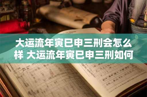 大运流年寅巳申三刑会怎么样 大运流年寅巳申三刑如何 大运流年寅巳申三刑会怎么样 大运流年寅巳申三刑如何
