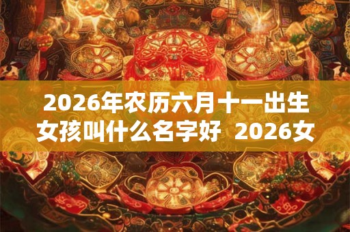 2026年农历六月十一出生女孩叫什么名字好  2026女孩最佳取名