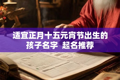 适宜正月十五元宵节出生的孩子名字 起名推荐 适宜正月十五元宵节出生的孩子名字 起名推荐