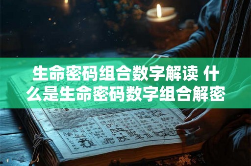 生命密码组合数字解读 什么是生命密码数字组合解密