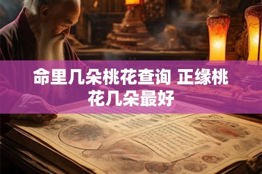 命里几朵桃花查询 正缘桃花几朵最好
