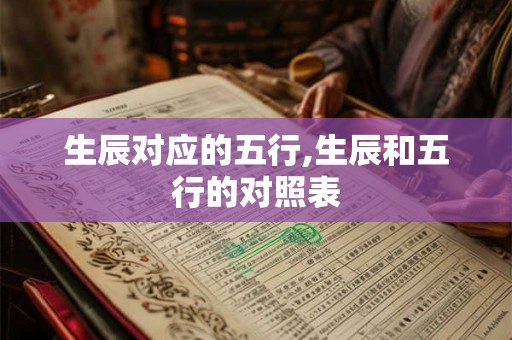 生辰对应的五行,生辰和五行的对照表