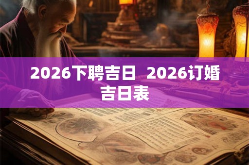 2026下聘吉日  2026订婚吉日表