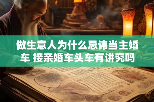 做生意人为什么忌讳当主婚车 接亲婚车头车有讲究吗