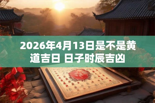 2026年4月13日是不是黄道吉日 日子时辰吉凶 2026年4月13日是不是黄道吉日 日子时辰吉凶