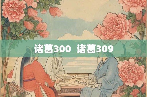 诸葛300 诸葛309 诸葛300 诸葛309